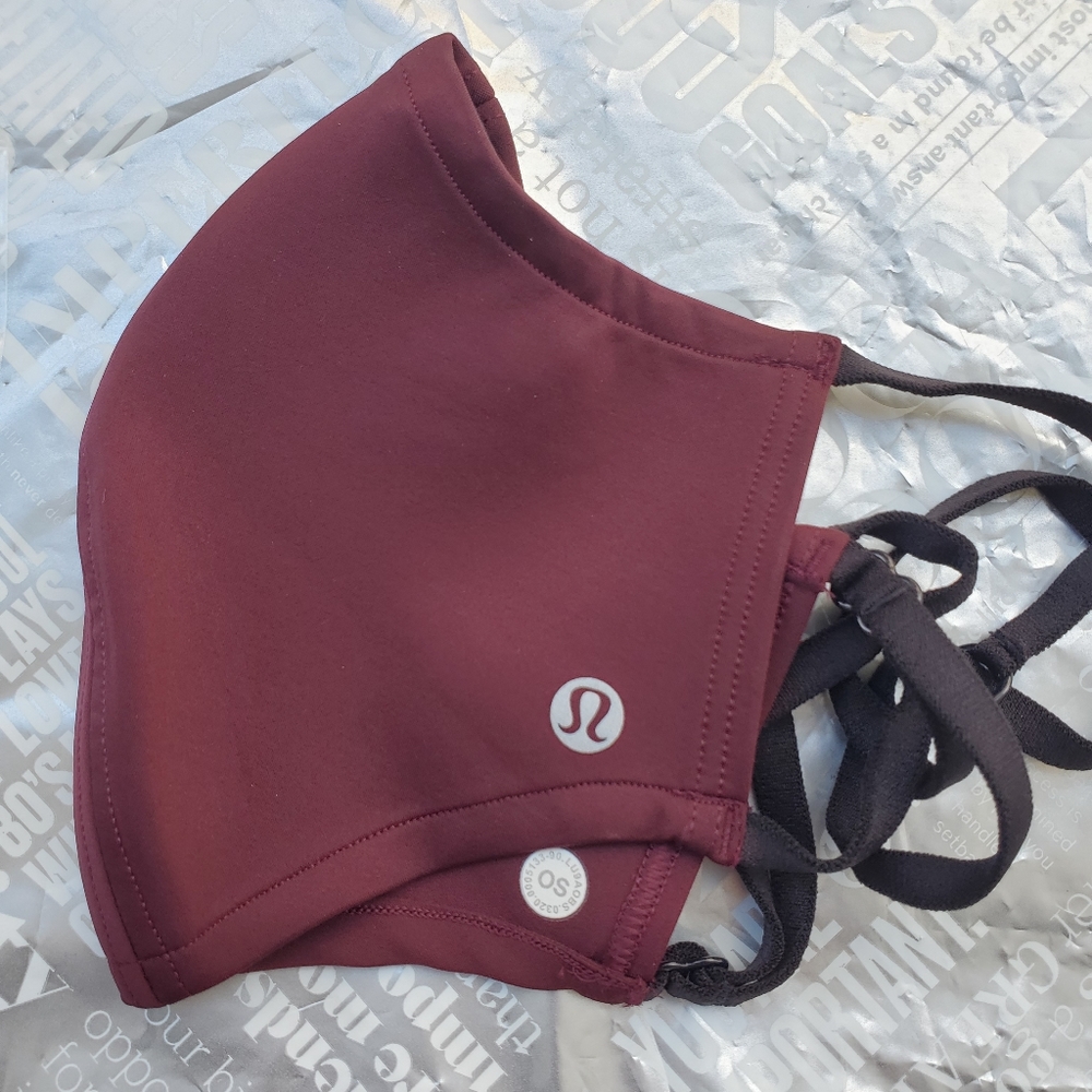 Double Strap Face Mask in Cassis